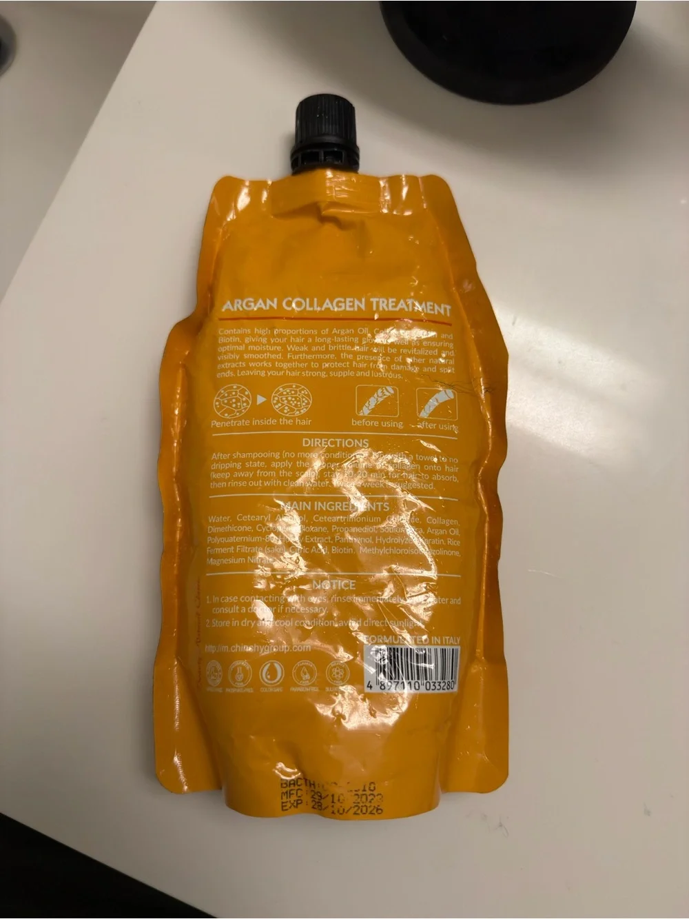 karseell collagen biotin organic orange bag